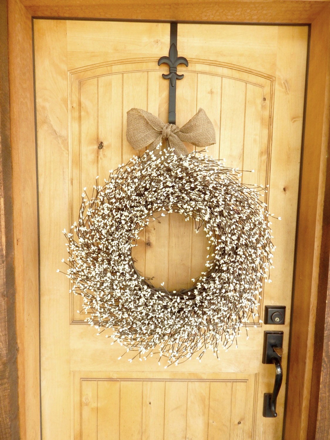EXTRA FULLLARGE Antique White Door WreathLarge WreathFal