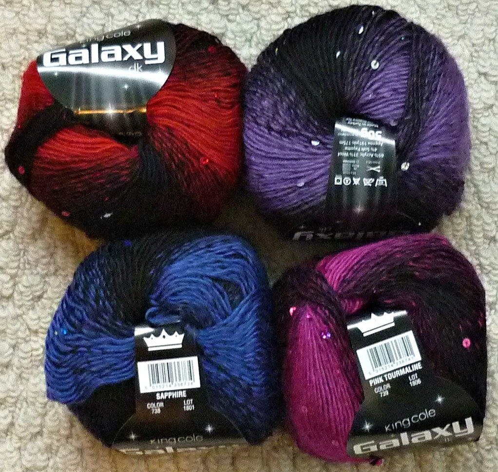 Knitting Wool/Yarn King Cole Galaxy Sequin by KnittingPatterns4U