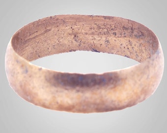 Authentic Ancient Viking wedding Ring Band C.866-1067A.D. Size 10 1/4 (20.5mm)(BRR424)