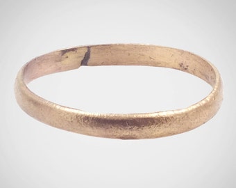 Authentic Ancient Viking Wedding Band Jewelry C.866-1067A.D. Size 12 1/4 (21.9mm) (Brr510)
