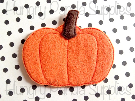 Pumpkin Feltie Embroidery Design pumpkin by HungryPandaSupplies