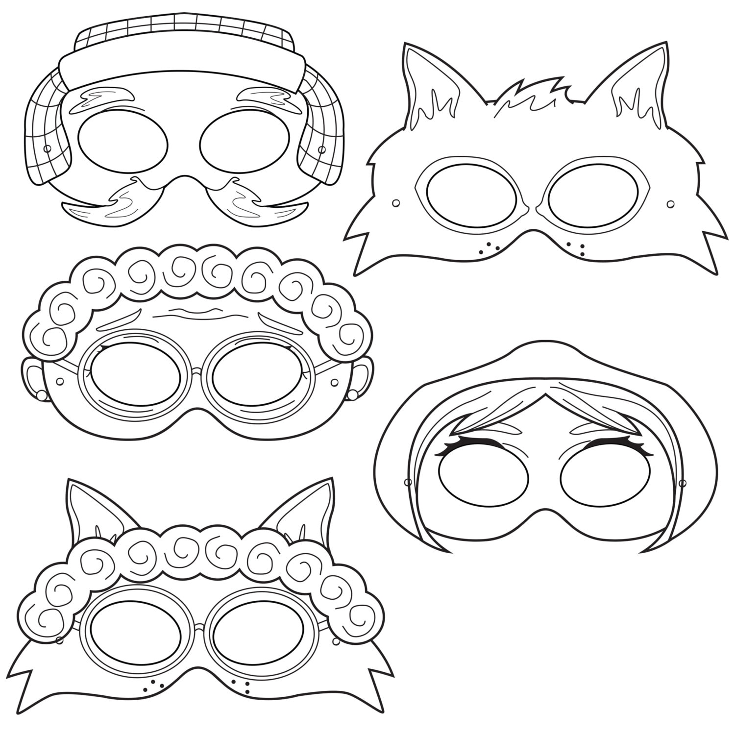 Printable Free Little Red Riding Hood Mask Template