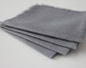 Gray Linen Cocktail Napkins...11" Square (Set of 4)