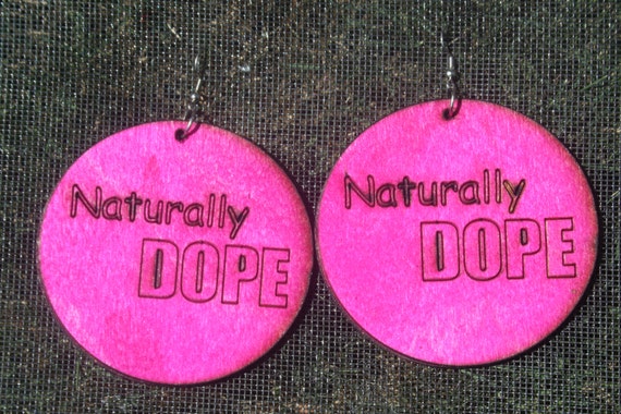 NATURALLY DOPE Wooden Earring Adults Teenagers