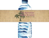 100 Burlap Family Reunion Water Bottle Labels - Waterproof Self Stick Labels Il_170x135