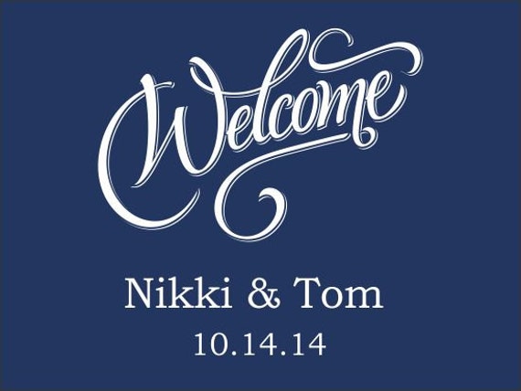 30 4" x 3" Welcome Bag/Box Labels - Wedding Stickers Printed with Your Colors Il_570xn