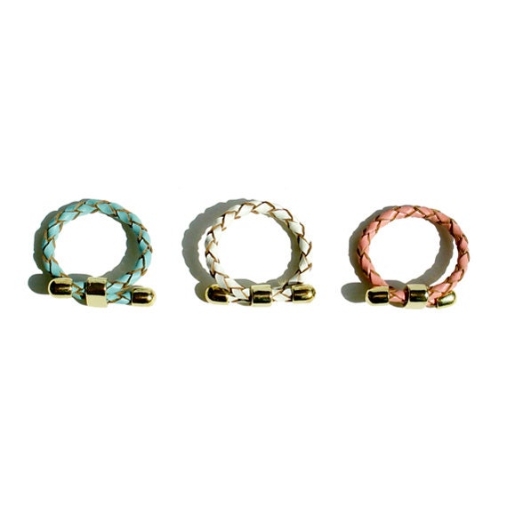 ANNIVERSARY SALE - Adjustable Braided Leather Ring