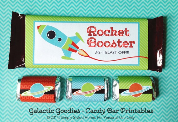 INSTANT Candy Bar Wrappers Space Themed by SimplyStyledHome