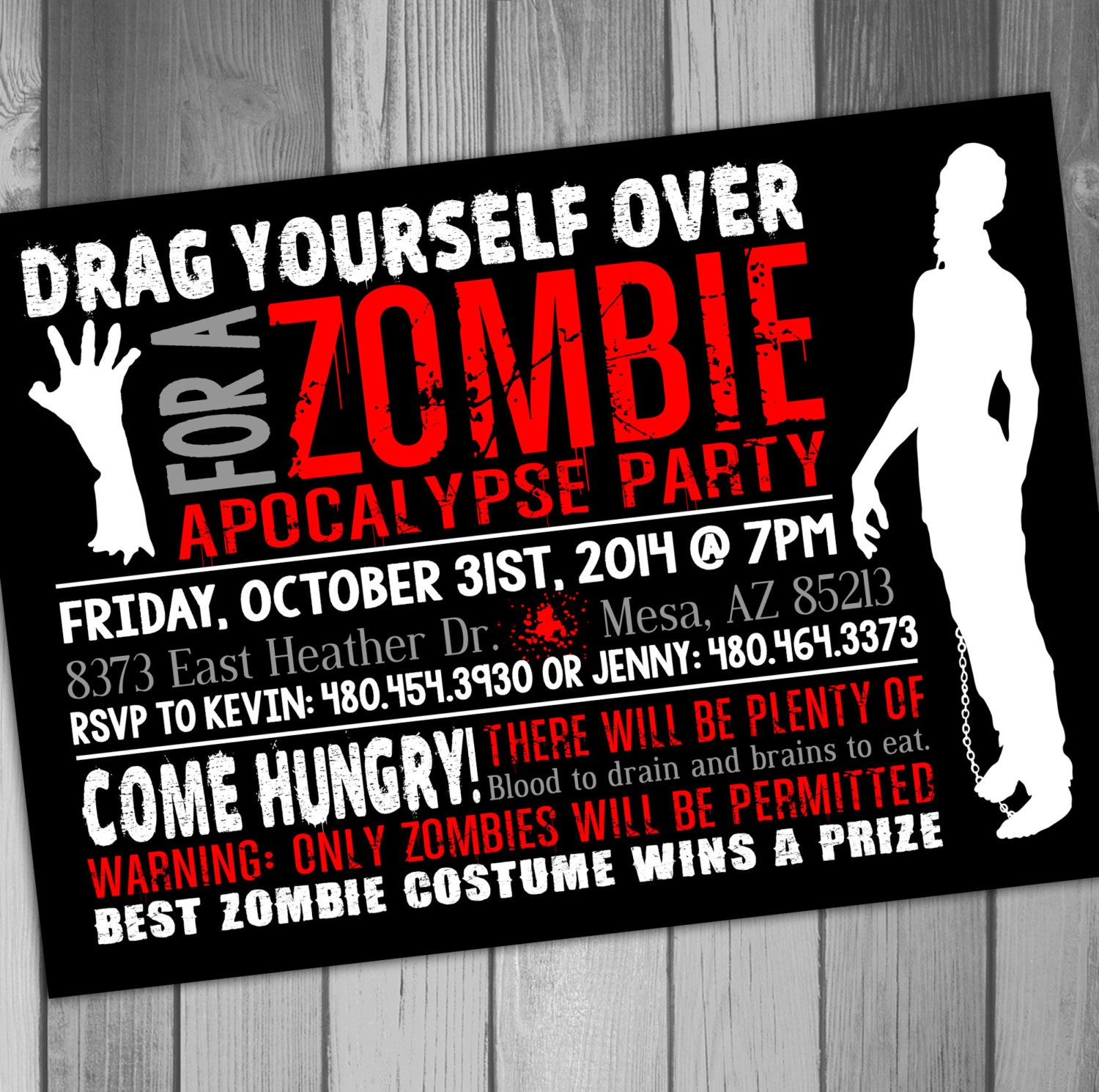 Halloween Invitations With Zombies 10