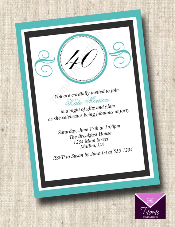 Printable Breakfast at Tiffanys Birthday Invitation Il_570xn