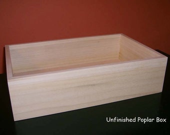 Unfinished Open Top Wooden Shadow Box-unfinished wood box-ready to finish-engravable wood box-personalized laser engraving