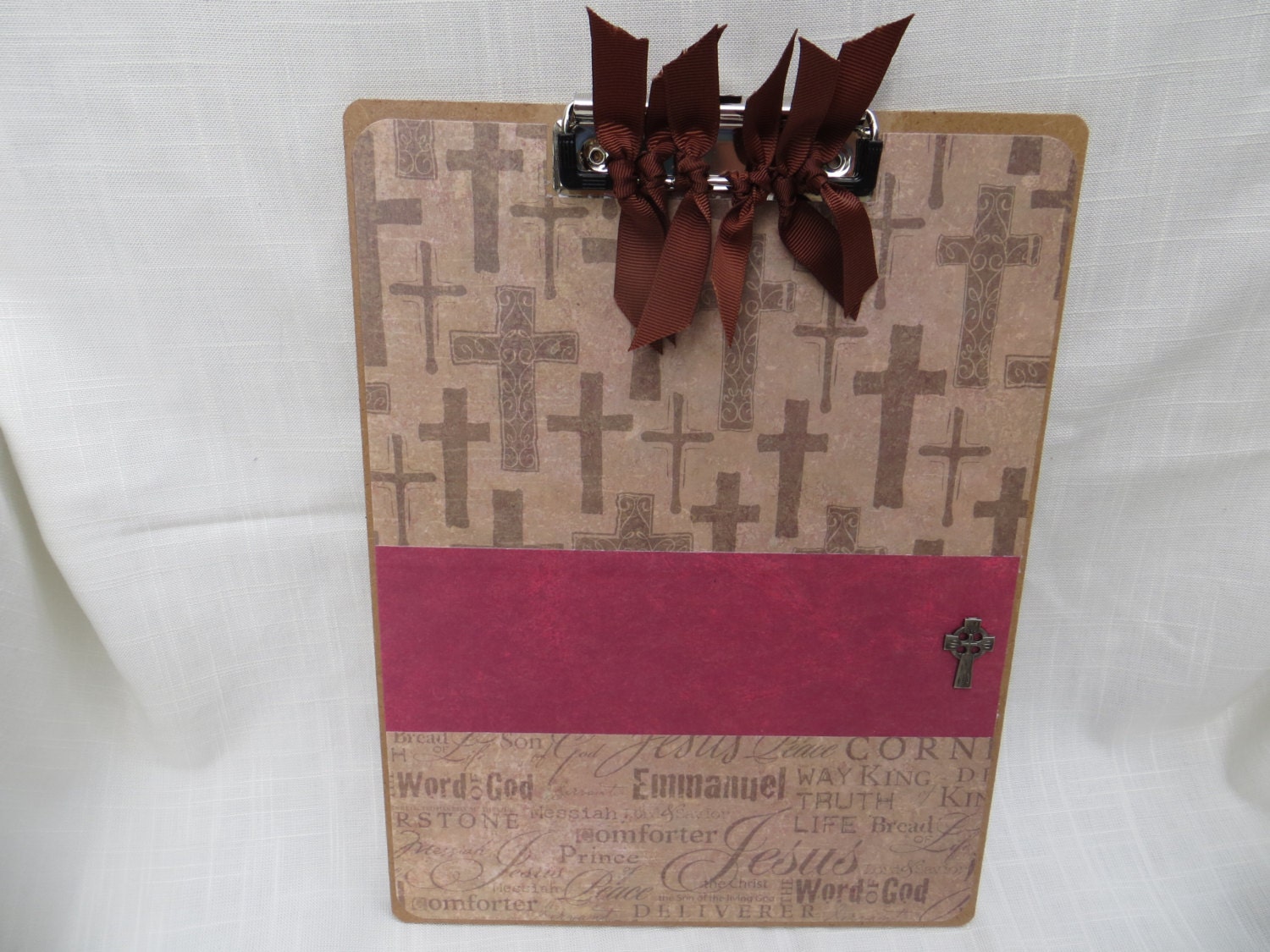 Christian theme clipboard Jesus Emmanuel Word of God