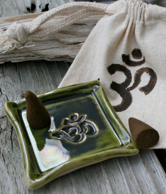 Om incense tray by earthformsbymarie on Etsy