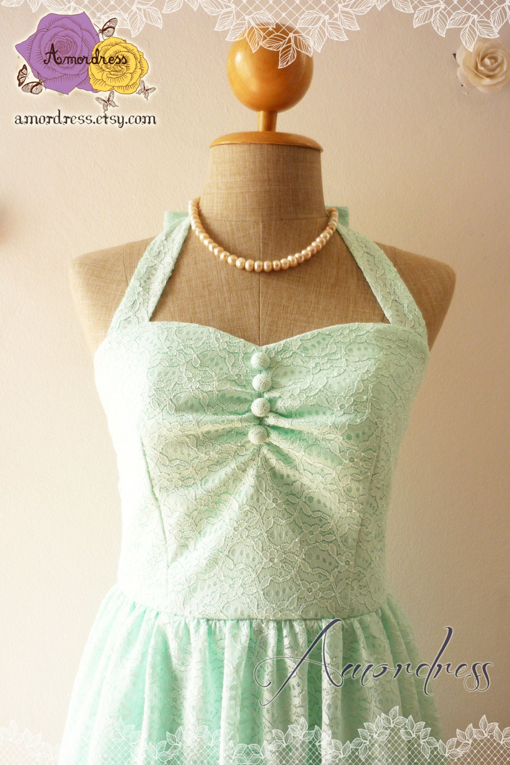 Vintage Mint Green Bridesmaid Dresses 3
