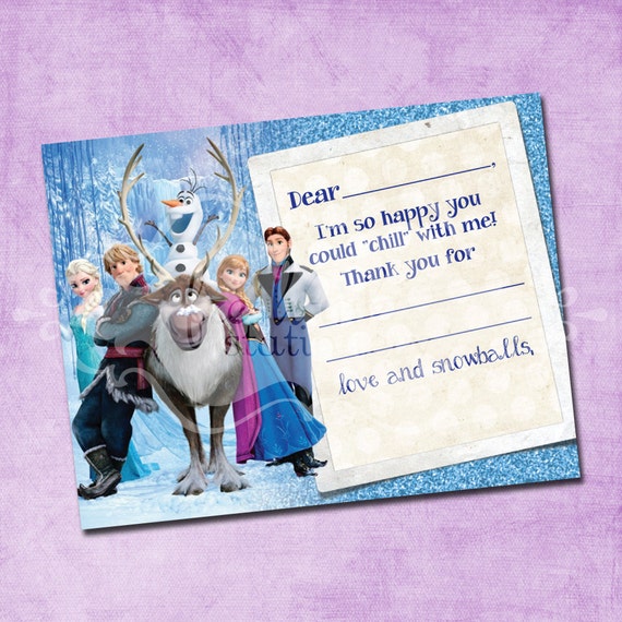Frozen Thank You Card