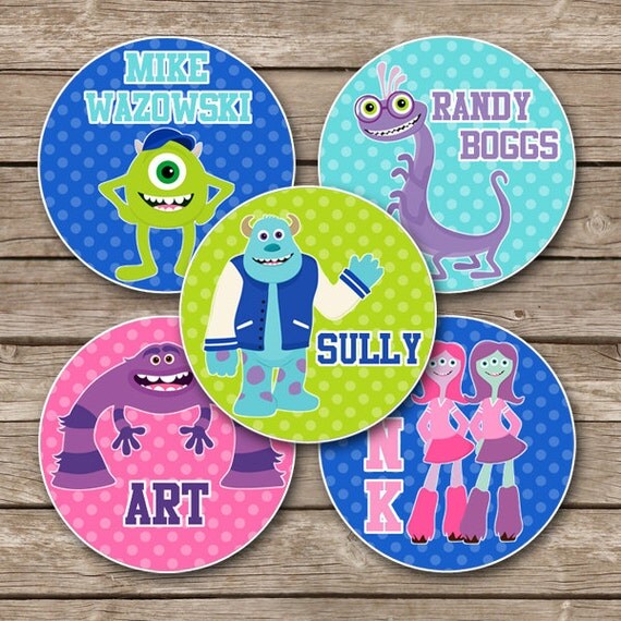 INSTANT DOWNLOAD ~Disney Monster University Inspired~ 4x6 Digital 1" Inch Bottle Cap Image/Digital Collage sheet Il_570xn