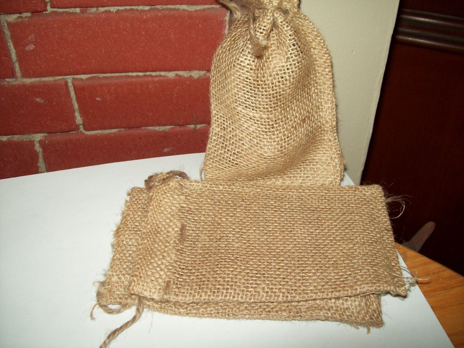 Small Burlap Bags Jute Drawstring 4 X 6 by Lyonscountrymarket