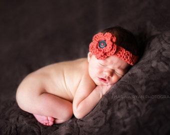 crochet baby headband, crochet baby headband with flower, crochet headband, baby headband, kids headband