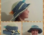 Crochet Fishing Hat-Custom-Size Newborn to Adult-Boonie Hat