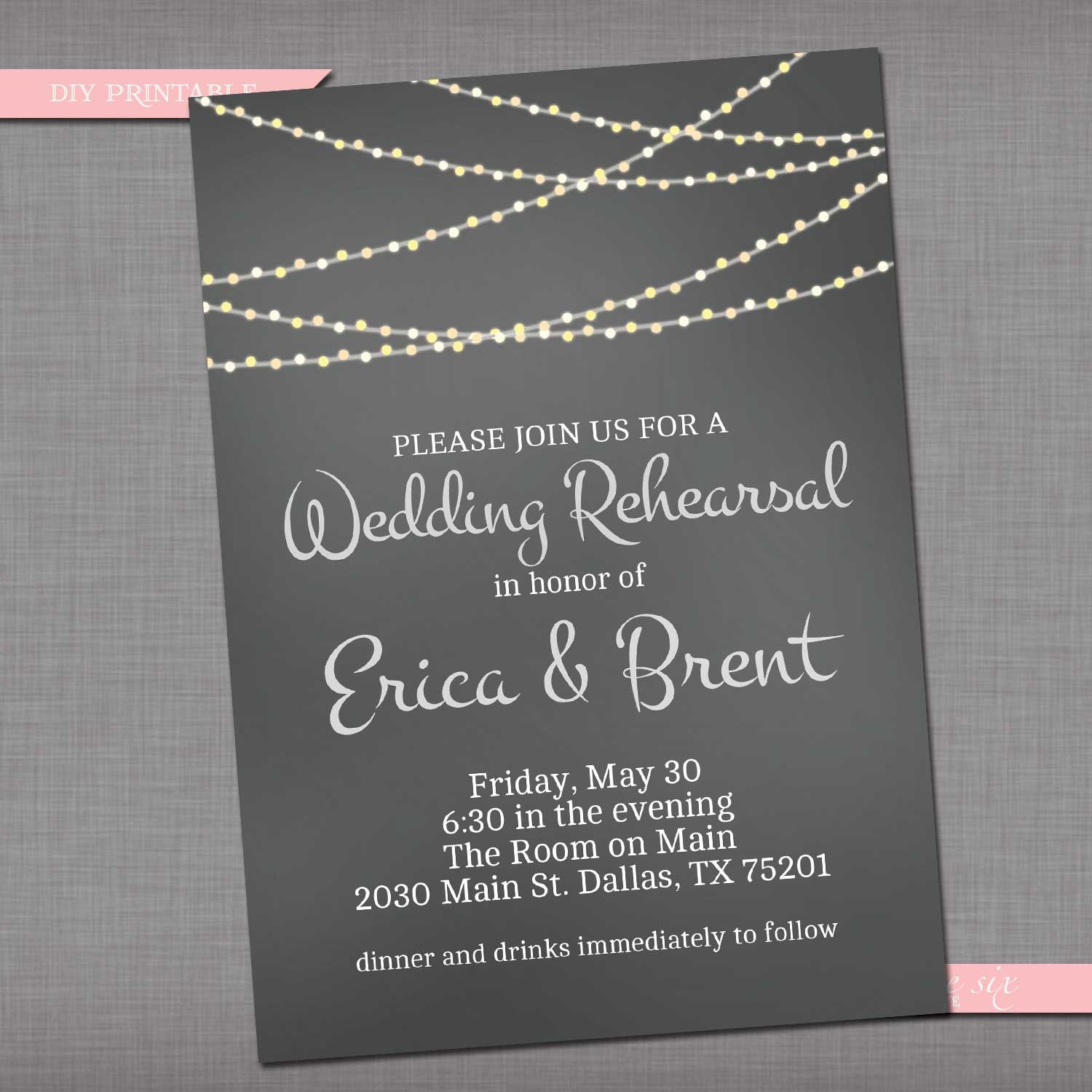 String Lights Wedding Invitations 6