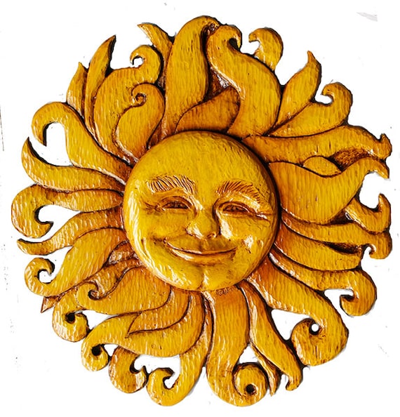 Sun Face Wall Decor Celestial Plaque