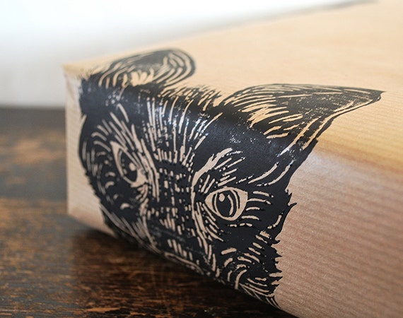 Red Fox Rustic Woodland Hand Printed Gift Wrap - Three Sheets