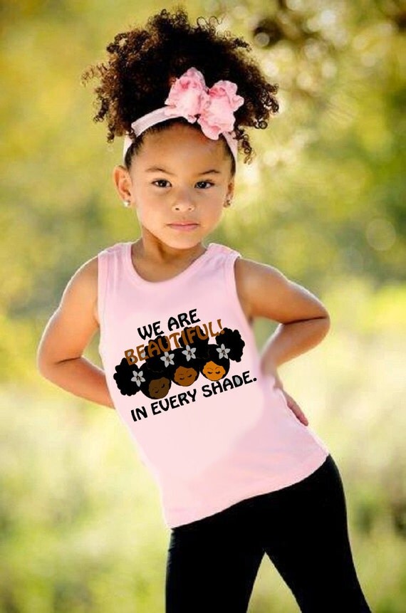 Afro T-shirt-Beautiful Shade GirlsTank Top 2T-6T or kids
