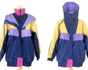 80s Ski Coat 80s Ski Jacket Retro Ski Jacket Retro Ski Gear Hooded Coat ...