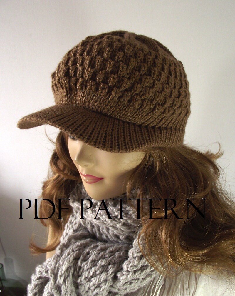 KNITTING HAT PATTERN Newsboy Hat Claire Newsboy Hat