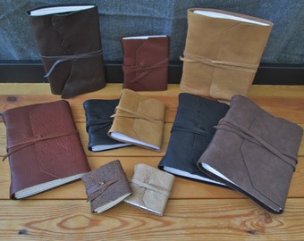Custom Leather Journals, Choose Size & Color!
