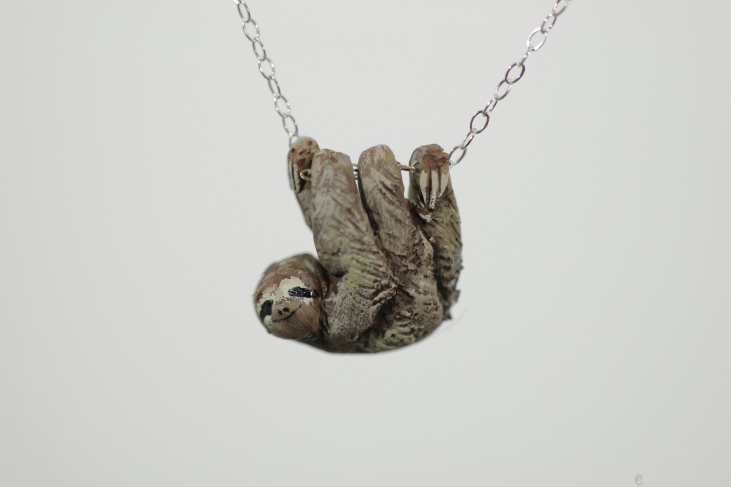 Sloth Necklace Smiley Adorable and Super Lazy. Made To Order
