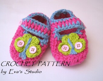 Childrens Slippers, Mary Jane Slippers, Crochet Pattern PDF,Easy, Great for Beginners, Shoes Crochet Pattern Slippers,Pattern No. 3