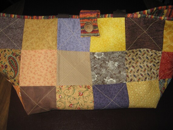Quilted Square Yarn Tote Bag | Knitting Yarn Tote Bag | Crochet Yarn ...