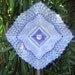 Glass Flower Garden Art Hand Painted in Lilac & Purple - Garden Decor - Garden Sculpture - Yard Art - Suncatcher - Garden Gift
