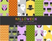 Halloween Printable Scrapbook Paper Pack, 12x12, Digital Scrapbooking Paper, Set of 12 Papers Il_170x135
