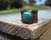 Turquosie and Copper Ring- Size 6