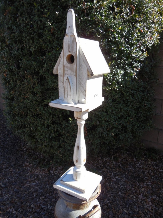 Items similar to French Country Bird house, Church Bird House, Antique