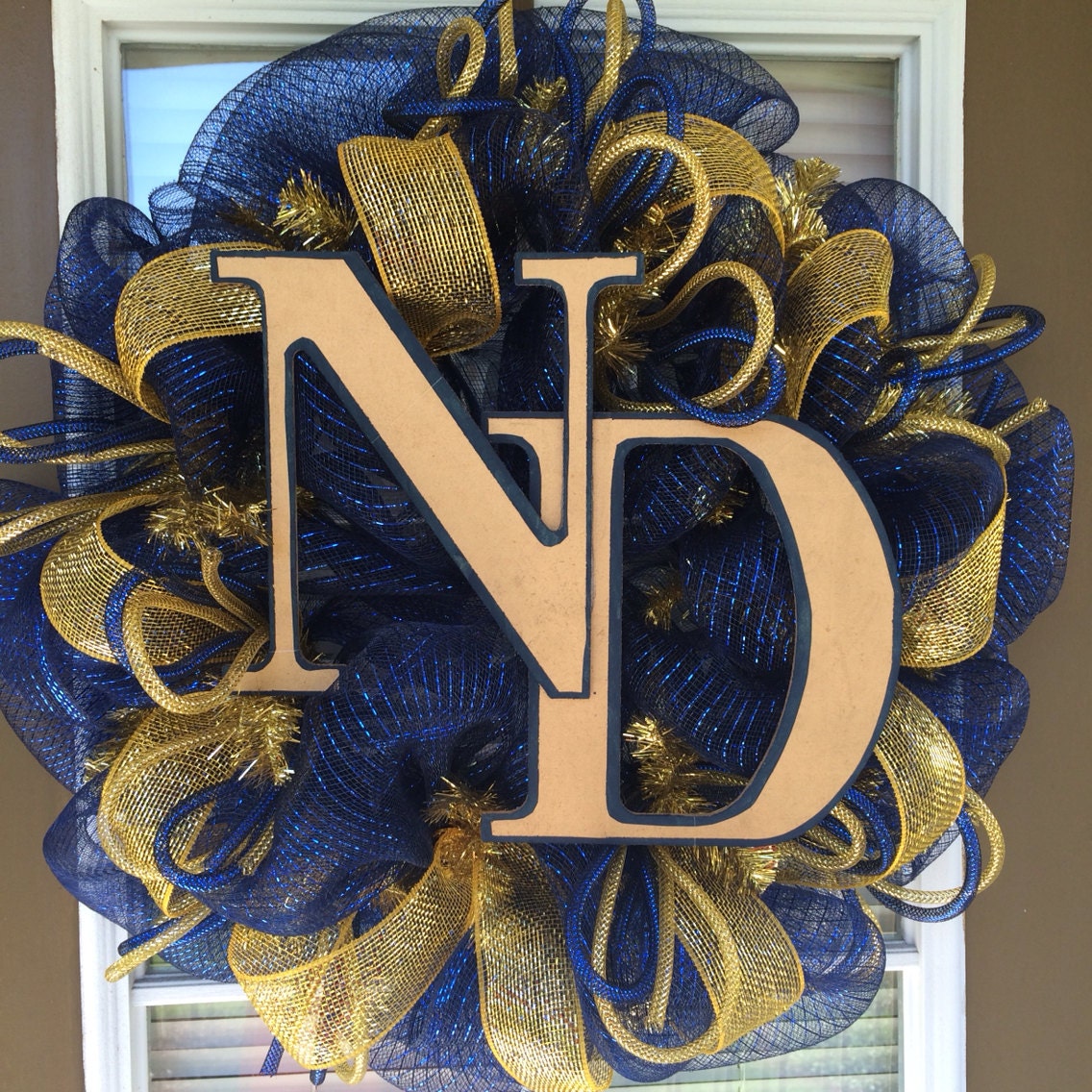 Notre Dame Fighting Irish Door Wreath by SouthernWreathDesign