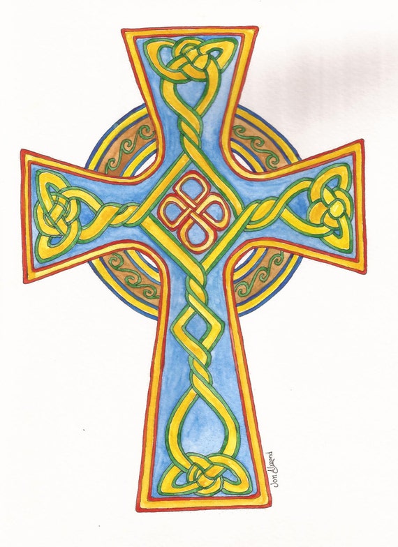 Celtic Cross note cards. by jonalmondartworks on Etsy