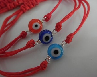 Evil eye adjustable bracelet