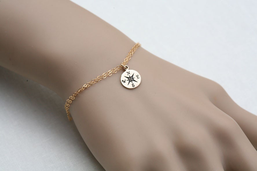 Gold Compass BraceletGraduation by tydesign on Etsy