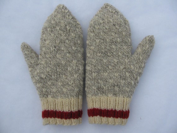 Sock Monkey Thrummed Mittens