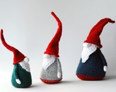 3 Gnomes - pdf knitting patterns. Christmas Ornament. New Year Ornament.