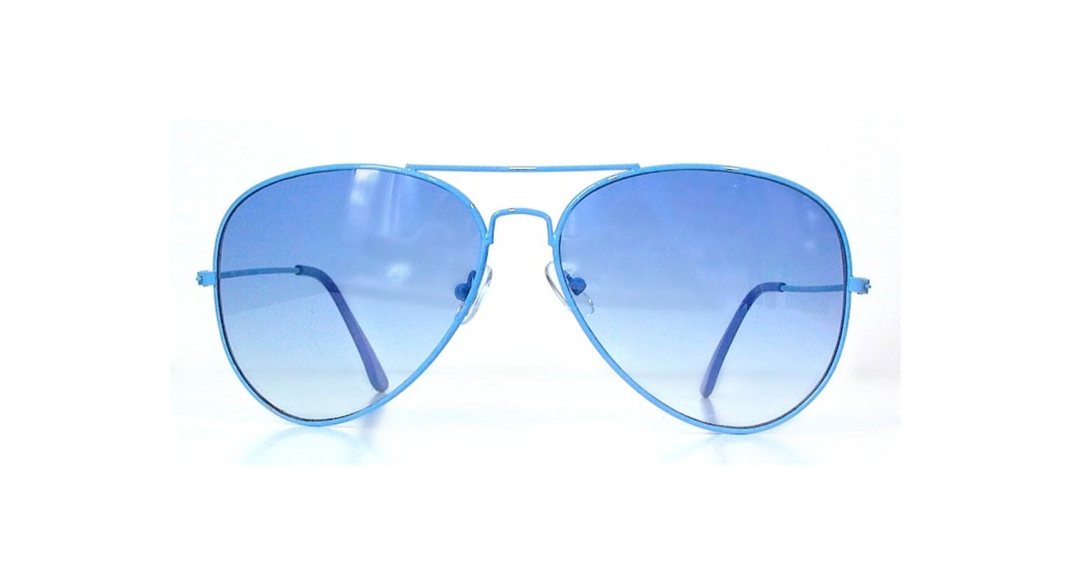 Sky Blue Aviator Sunglasses Bright Cobalt Aviators Unisex Men Women 90s Deadstock Haute Juice 