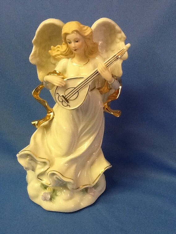 Porcelain Angel Music Box by Frankorasfinds on Etsy