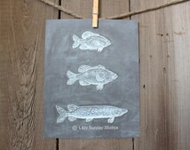 Popular items for rustic fish art on Etsy