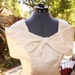 Short Wedding Dress 1980 - Ivory Beige Vintage Taffeta Dress - Party Dress