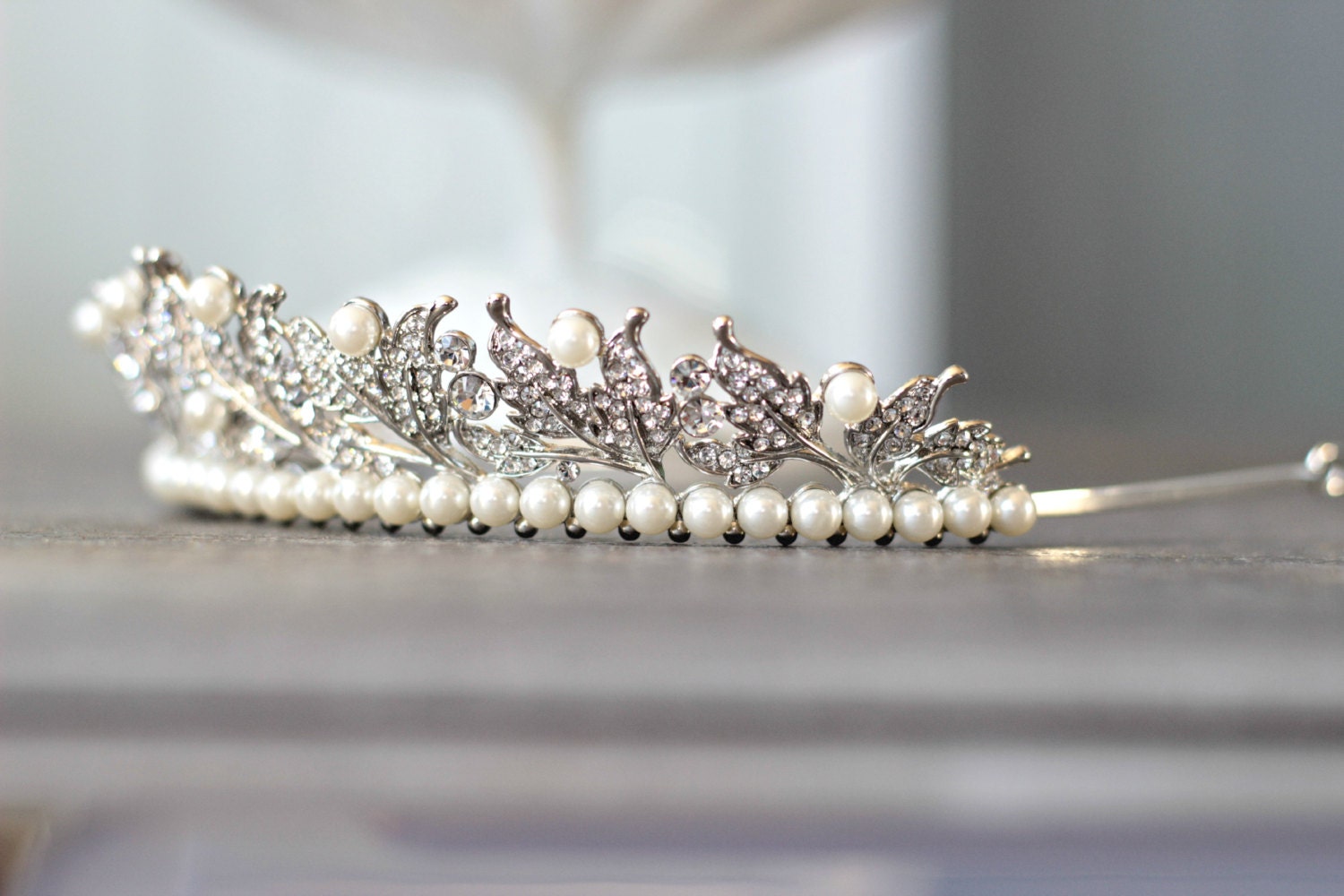 Tiara Victorian Pearl Bridal Tiara VICTORIA Pearl Tiara