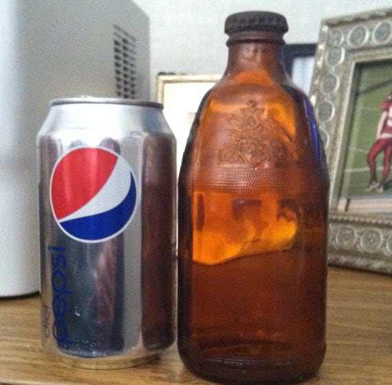 Items similar to Vintage Budweiser Glass Bottle Brown Beer Bottle on Etsy