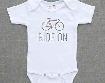 Items similar to Blue Bicycles Bootie, Modern, Organic, Bicycles, Baby ...